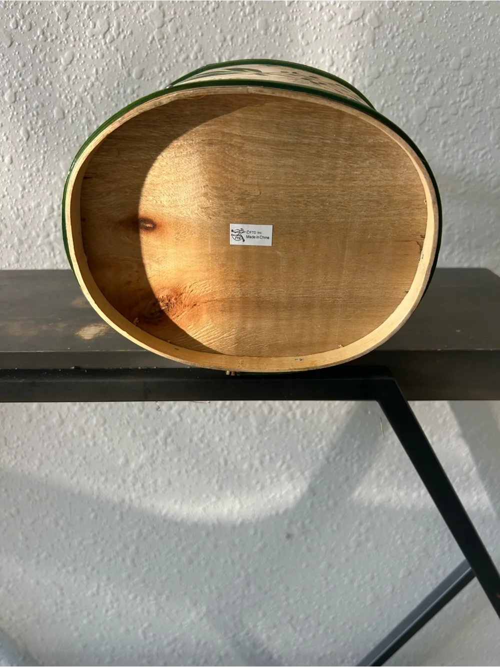 Hand-Painted Green Herb Basket - Home Accents
